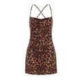 Shinyyep Leopard Print Spaghetti Strap Dress