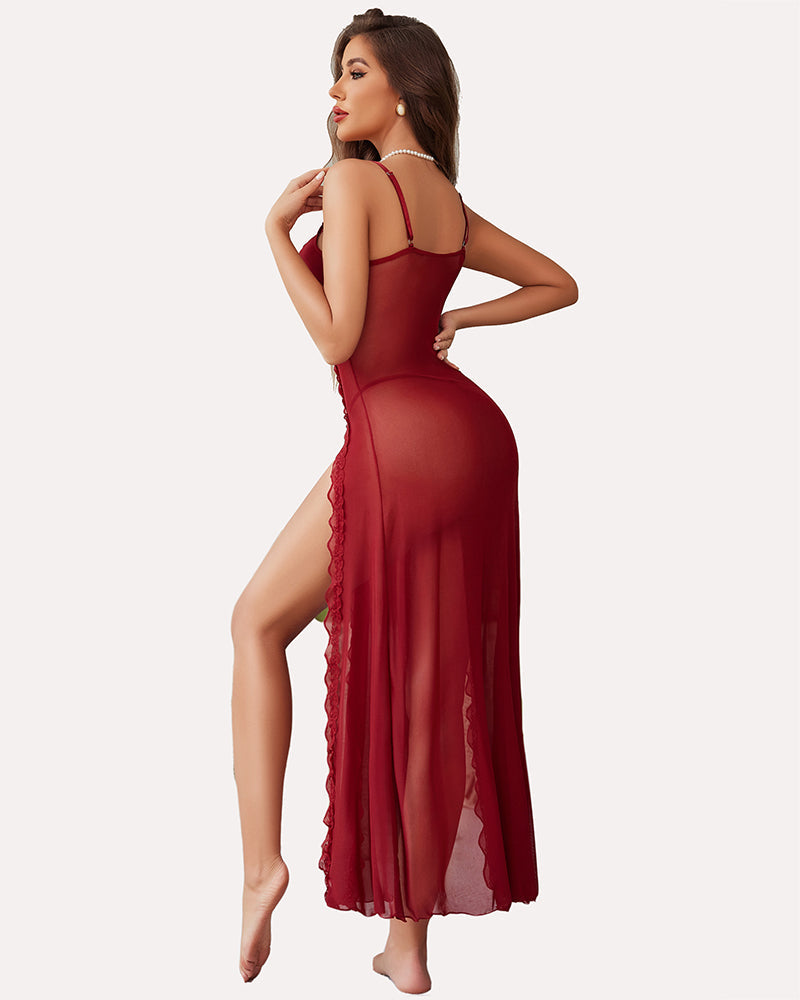Shinyyep Women Lingerie Lace Babydoll Sleepdress Nightgown
