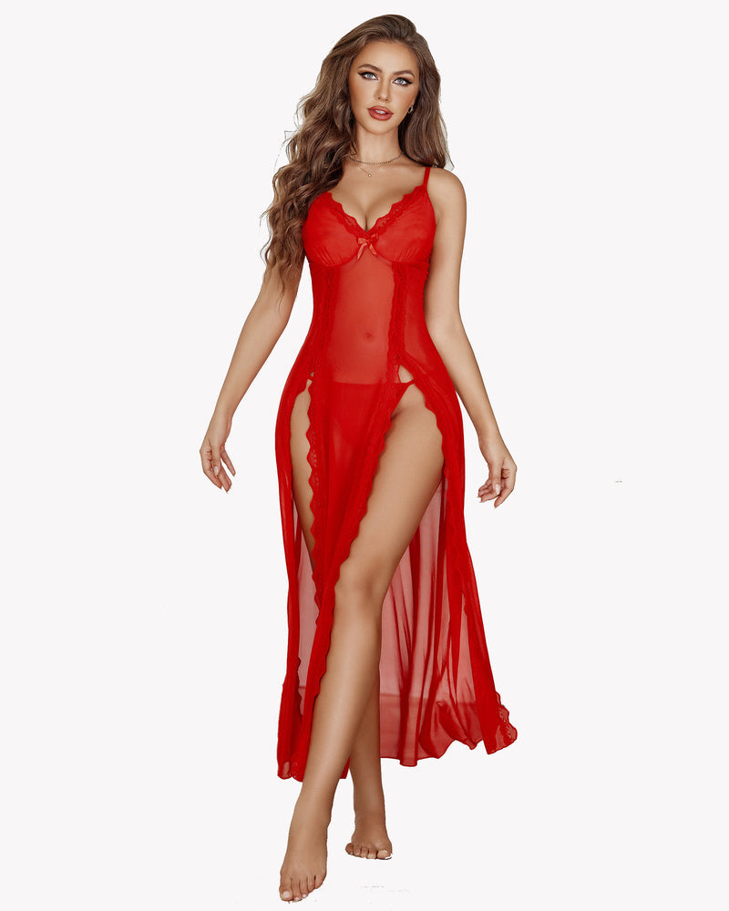 Shinyyep Women Lingerie Lace Babydoll Sleepdress Nightgown