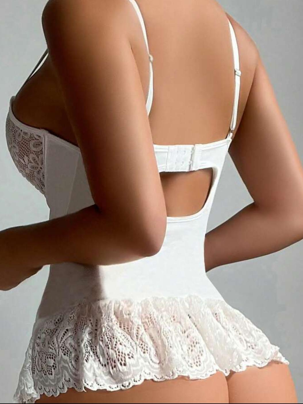 Shinyyep Women's Lace Mesh Lingerie Set Honeymoon Gift