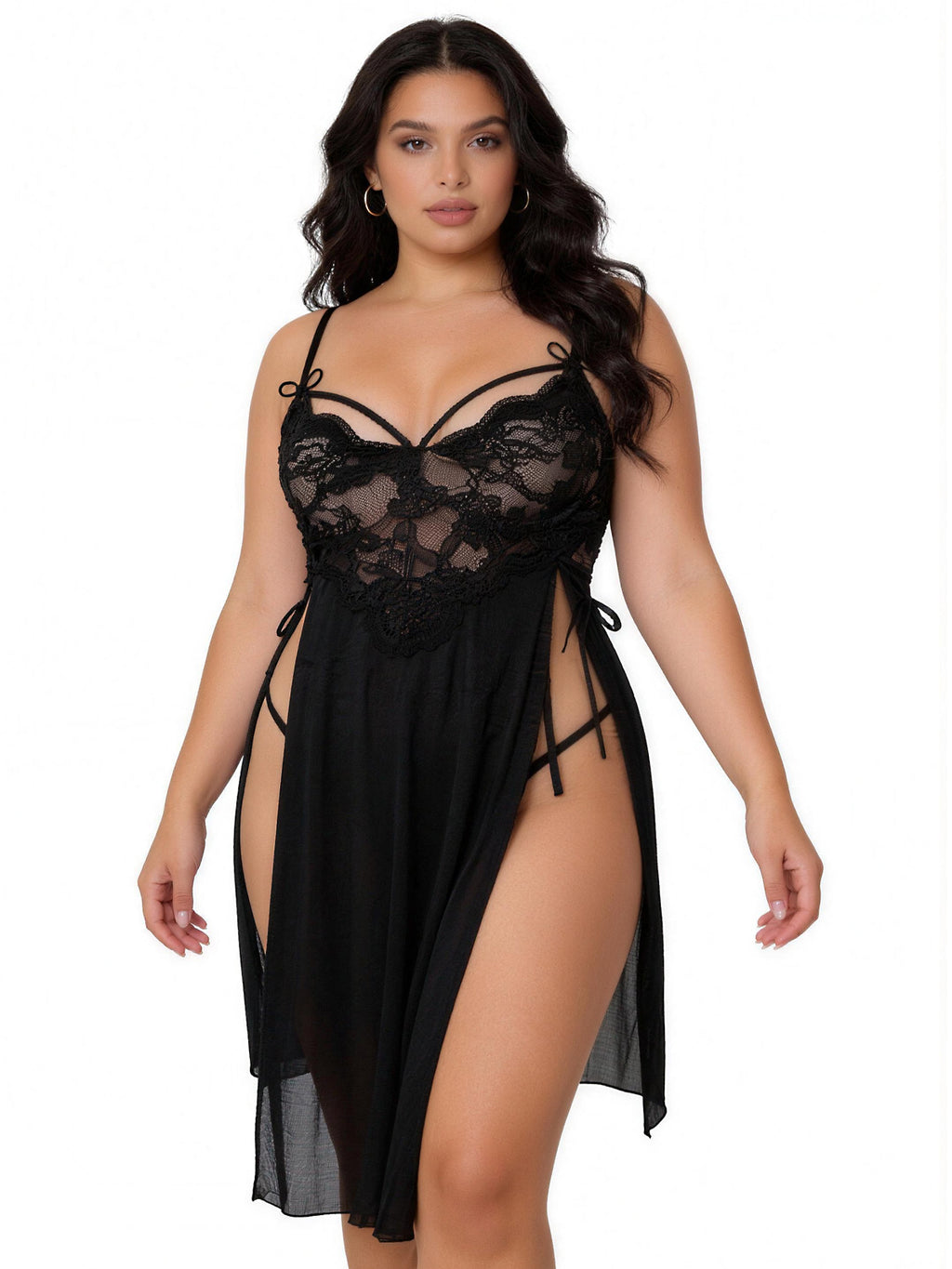 Shinyyep Women Lingerie Lace Babydoll Chemise Sexy