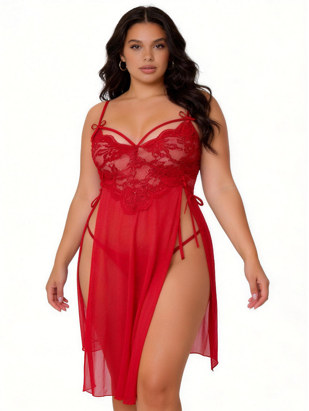 Shinyyep Women Lingerie Lace Babydoll Chemise Sexy