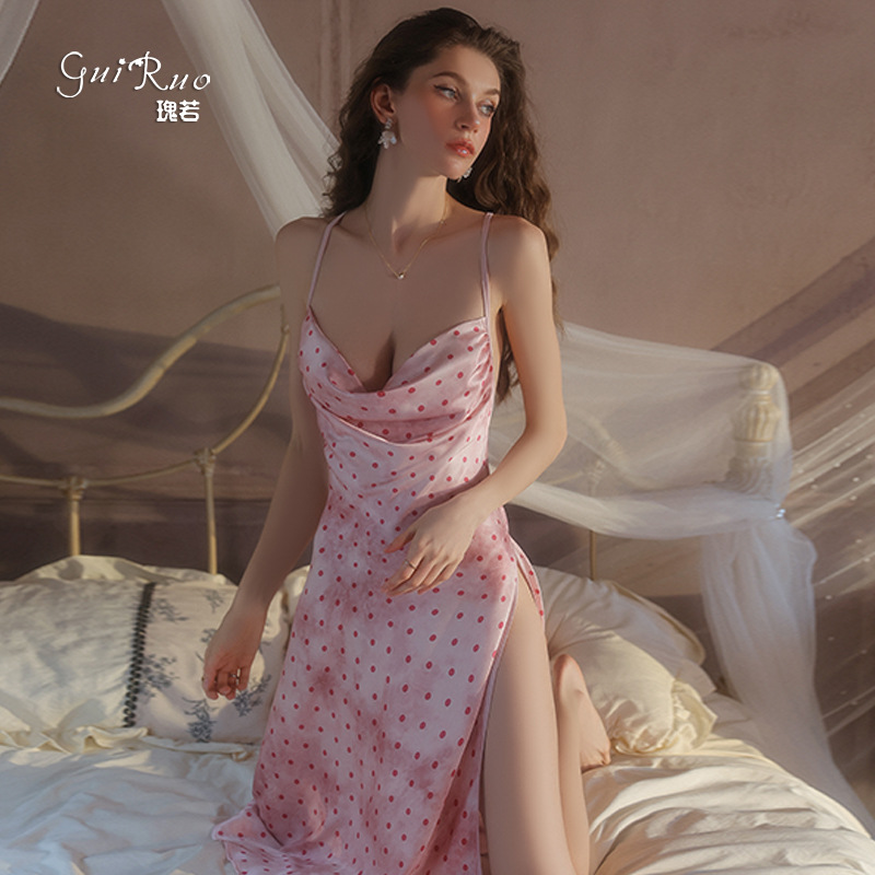 Shinyyep Pink Polka-Dot Dress