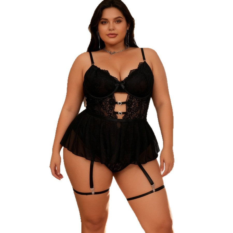Shinyyep Women's Plus Size Teddy Lingerie Sets